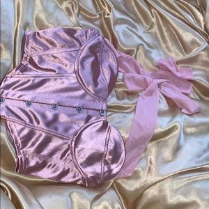 Baby Pink Y2K corset top